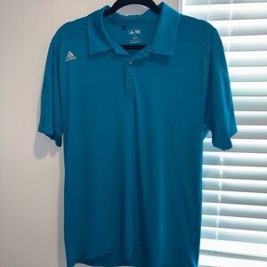 Adidas Men's Blue Polo Shirt Performance Golf Polo Men’s Medium Blue Athletic